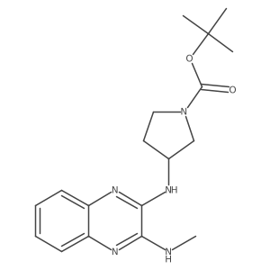 (S)-tert-butyl 3-((3-(methylamino)quinoxalin-2-yl)amino)pyrrolidine-1-carboxylate Structure