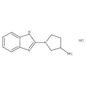 (R)-1-(1H-benzo[d]imidazol-2-yl)pyrrolidin-3-amine hydrochloride结构式