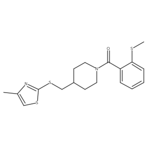 (4-(((4-Methylthiazol-2-yl)thio)methyl)piperidin-1-yl)(2-(methylthio)phenyl)methanone Structure