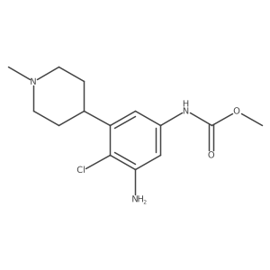 Methyl (3-amino-4-chloro-5-(1-methylpiperidin-4-yl)phenyl)carbamate结构式