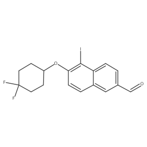 6-[(4,4-difluorocyclohexyl)oxy]-5-iodo-2-Naphthalenecarboxaldehyde Structure