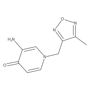 3-Amino-1-[(4-methyl-1,2,5-oxadiazol-3-yl)methyl]-1,4-dihydropyridin-4-one结构式