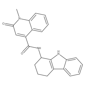 1-methyl-2-oxo-N-(2,3,4,9-tetrahydro-1H-carbazol-1-yl)-1,2-dihydro-4-quinolinecarboxamide Structure