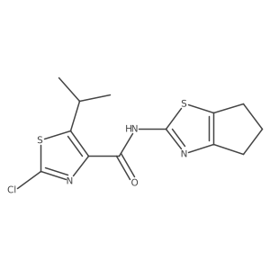 2-chloro-N-(5,6-dihydro-4H-cyclopenta[d][1,3]thiazol-2-yl)-5-(propan-2-yl)-1,3-thiazole-4-carboxamide Structure