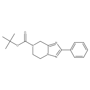 Tert-butyl 2-phenyl-5,6-dihydro-[1,2,4]triazolo[1,5-a]pyrazine-7(8h)-carboxylate结构式