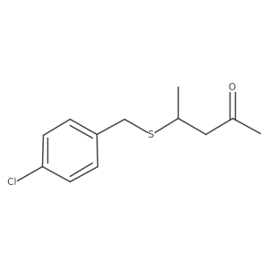 4-{[(4-Chlorophenyl)methyl]sulfanyl}pentan-2-one结构式