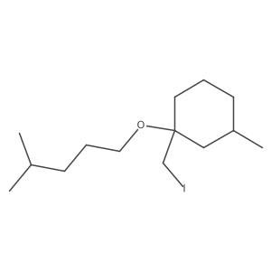 1-(Iodomethyl)-3-methyl-1-[(4-methylpentyl)oxy]cyclohexane Structure