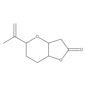 2H-Furo(3,2-b)pyran-2-one, hexahydro-7a-methyl-5-(1-methylethenyl)-, (3aR,5R,7aR)- Structure