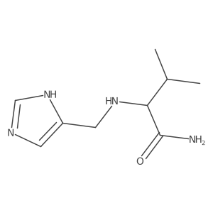 2-{[(1H-imidazol-5-yl)methyl]amino}-3-methylbutanamide结构式