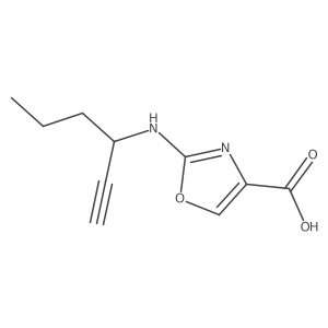 2-[(Hex-1-yn-3-yl)amino]-1,3-oxazole-4-carboxylic acid结构式