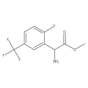 Methyl (S)-2-amino-2-(2-fluoro-5-(trifluoromethyl)phenyl)acetate结构式