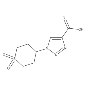 1-(1,1-Dioxidotetrahydro-2H-thiopyran-4-yl)-1H-1,2,3-triazole-4-carboxylic acid Structure