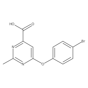 6-(4-Bromophenoxy)-2-methylpyrimidine-4-carboxylic acid Structure