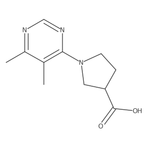 1-(5,6-Dimethylpyrimidin-4-yl)pyrrolidine-3-carboxylic acid结构式