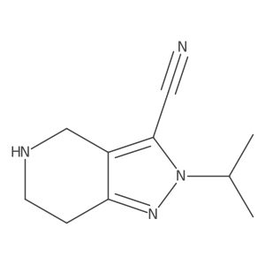 2-isopropyl-4,5,6,7-tetrahydro-2H-pyrazolo[4,3-c]pyridine-3-carbonitrile结构式