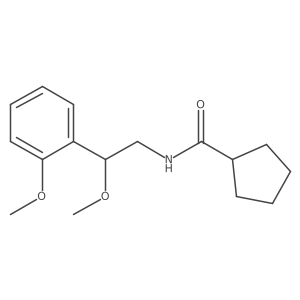 N-[2-methoxy-2-(2-methoxyphenyl)ethyl]cyclopentanecarboxamide结构式