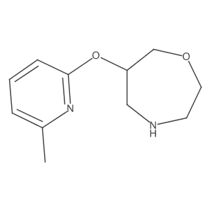 (R)-6-(6-methylpyridin-2-yloxy)-1,4-oxazepane结构式