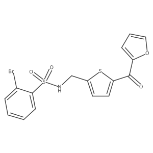 2-bromo-N-((5-(furan-2-carbonyl)thiophen-2-yl)methyl)benzenesulfonamide Structure