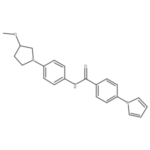 N-(4-(3-methoxypyrrolidin-1-yl)phenyl)-4-(1H-pyrrol-1-yl)benzamide Structure