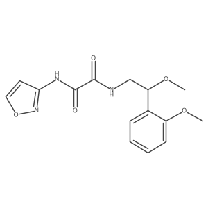 N1-(isoxazol-3-yl)-N2-(2-methoxy-2-(2-methoxyphenyl)ethyl)oxalamide结构式
