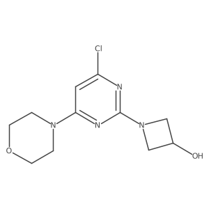 1-(4-Chloro-6-morpholinopyrimidin-2-yl)azetidin-3-ol结构式