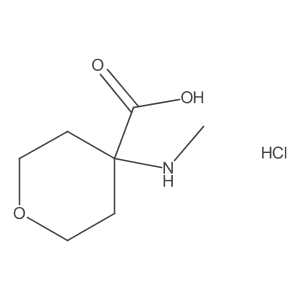 4-(Methylamino)oxane-4-carboxylic acid hydrochloride结构式