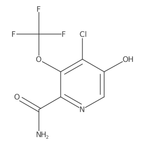 4-Chloro-5-hydroxy-3-(trifluoromethoxy)pyridine-2-carboxamide结构式