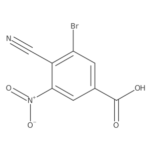 3-Bromo-4-cyano-5-nitrobenzoic acid结构式