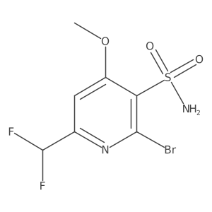 2-Bromo-6-(difluoromethyl)-4-methoxypyridine-3-sulfonamide Structure