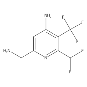 6-(Aminomethyl)-2-(difluoromethyl)-3-(trifluoromethyl)pyridin-4-amine Structure