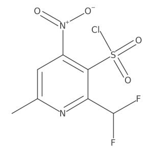 2-(Difluoromethyl)-6-methyl-4-nitropyridine-3-sulfonyl chloride Structure