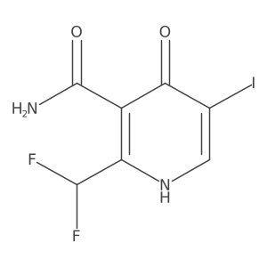 2-(Difluoromethyl)-4-hydroxy-5-iodopyridine-3-carboxamide结构式