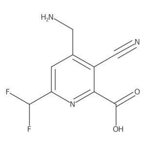 4-(Aminomethyl)-3-cyano-6-(difluoromethyl)picolinic acid Structure