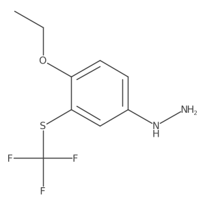 1-(4-Ethoxy-3-(trifluoromethylthio)phenyl)hydrazine结构式