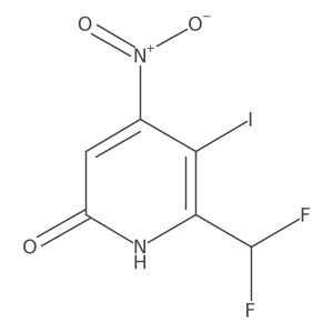 2-(Difluoromethyl)-6-hydroxy-3-iodo-4-nitropyridine Structure