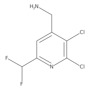 (2,3-Dichloro-6-(difluoromethyl)pyridin-4-yl)methanamine Structure