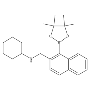 N-cyclohexyl-1-(4,4,5,5-tetramethyl-1,3,2-dioxaborolan-2-yl)-2-naphthalenemethanamine Structure
