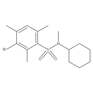 3-bromo-N-cyclohexyl-N,2,4,6-tetramethylbenzene-1-sulfonamide结构式