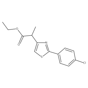 Ethyl 2-(4-chlorophenyl)-I+/--methyl-4-thiazoleacetate Structure