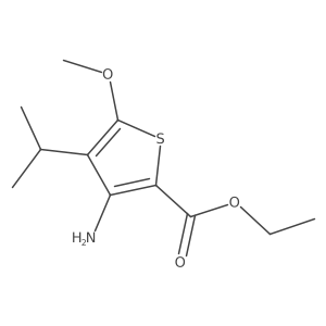 Ethyl 3-amino-5-methoxy-4-propan-2-ylthiophene-2-carboxylate结构式