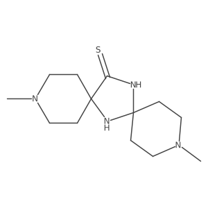 3,11-Dimethyl-3,7,11,14-tetraazadispiro[5.1.5.2]pentadecane-15-thione结构式