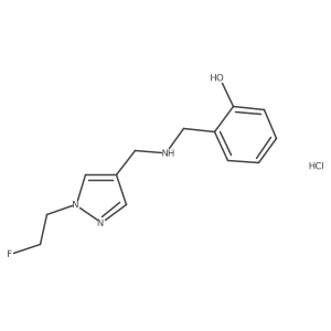 2-[[[1-(2-Fluoroethyl)pyrazol-4-yl]methylamino]methyl]phenol;hydrochloride结构式