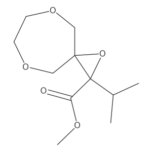 Methyl 2-(propan-2-yl)-1,5,8-trioxaspiro[2.6]nonane-2-carboxylate结构式
