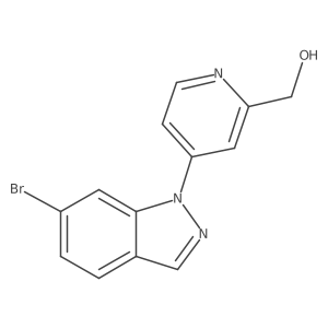 4-(6-Bromo-1h-indazol-1-yl)-2-pyridinemethanol结构式