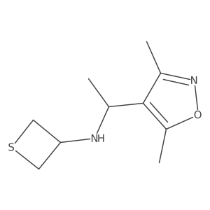 N-(1-(3,5-Dimethylisoxazol-4-yl)ethyl)thietan-3-amine结构式