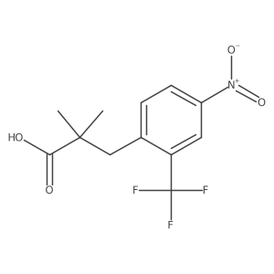 2,2-Dimethyl-3-[4-nitro-2-(trifluoromethyl)phenyl]propanoic acid结构式