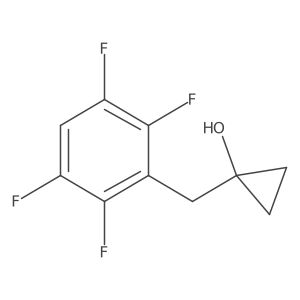 1-[(2,3,5,6-Tetrafluorophenyl)methyl]cyclopropan-1-ol结构式