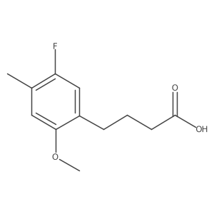 4-(5-Fluoro-2-methoxy-4-methylphenyl)butanoic acid Structure