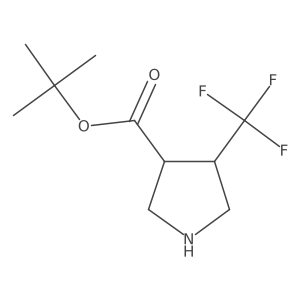 tert-Butyl (3S,4S)-4-(trifluoromethyl)pyrrolidine-3-carboxylate Structure