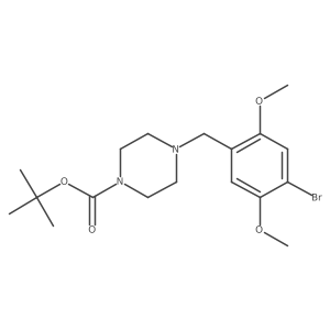 Tert-butyl 4-(4-bromo-2,5-dimethoxybenzyl)piperazine-1-carboxylate结构式